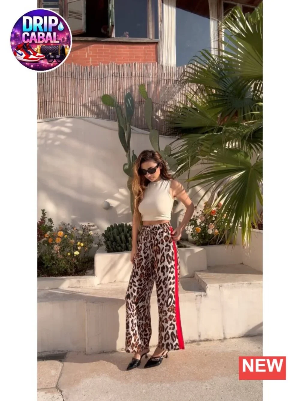 Stretchable Wide Leg Palazzo Pants with Pockets - Abstract Print Lounge